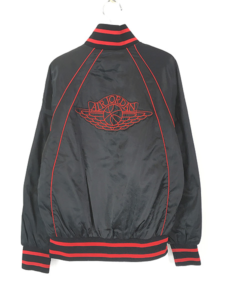 キッズ 古着 80s NIKE 「AIR JORDAN」 比翼 パデット 光沢 サテン