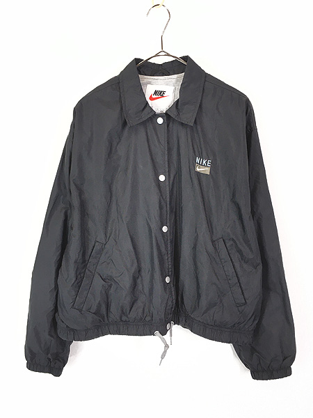 レディース 古着 90s NIKE スウォッシュ ボックスロゴ ナイロン コーチ