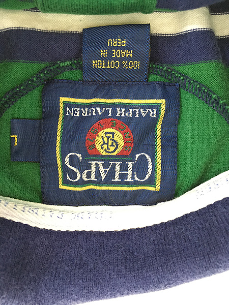 最終売り尽し】古着 90s CHAPS Ralph Lauren マルチ ボーダー 長袖