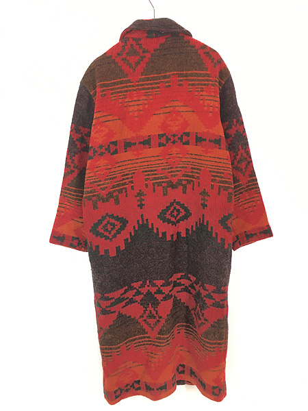 古着 80s USA製 WoolRich ネイティブ チマヨ 総柄 ウール ブランケット