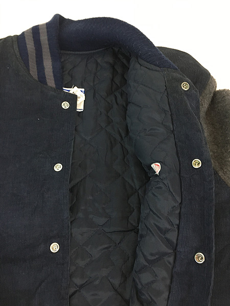 古着 80s USA製 Champion コーデュロイ×フリース パデット スタジャン