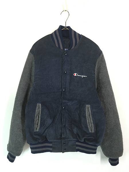 古着 80s USA製 Champion コーデュロイ×フリース パデット スタジャン