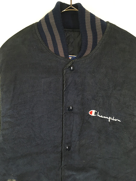 古着 80s USA製 Champion コーデュロイ×フリース パデット スタジャン