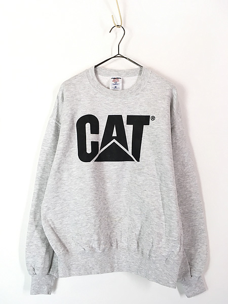 古着 90s USA製 CAT キャタピラー 重機 企業 BIG ロゴ スウェット