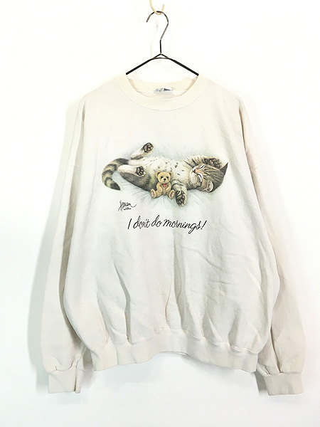 古着 90s USA製 Bob Harrison 猫 ネコちゃん お昼寝 アニマル