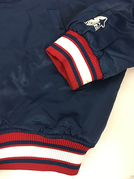 古着 90s MLB Atlanta Braves ブレーブス 光沢 サテン パデット