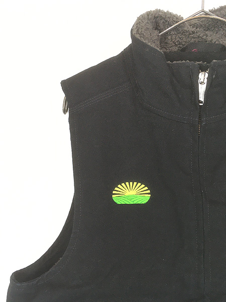 古着 Carhartt 裏ボア ブラック ダック ハイネック ベスト S - 古着