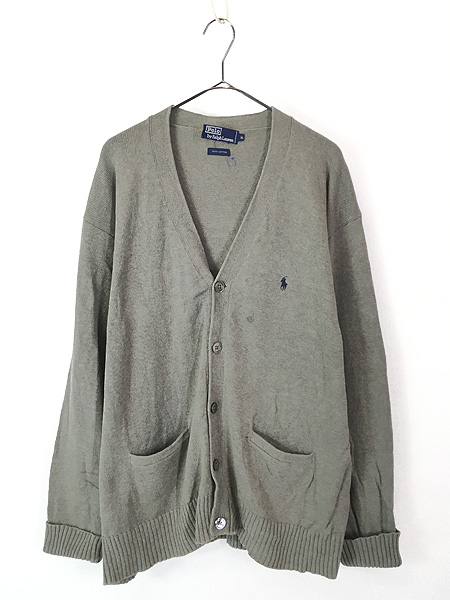 古着 90s Polo Ralph Lauren ワンポイント ソリッド コットン ニット