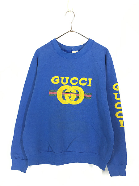 古着 80-90s USA製 GUCCI グッチ パロディー ブートレグ スウェット
