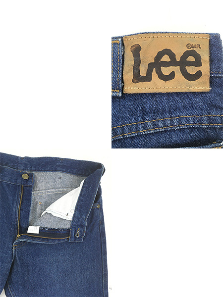 古着 90s USA製 Lee 200-0189 濃紺 ブルー デニム パンツ ジーンズ