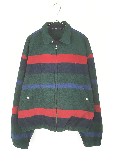 古着 90s POLO SPORT Ralph Lauren マルチ ボーダー フリース