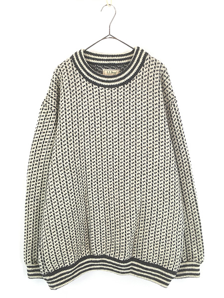 古着 80s ノルウェー製 LL Bean バーズアイ & リブライン ヘビー