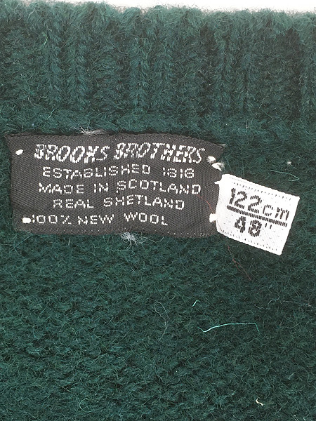 古着 70s Scotland製 Brooks Brothers 上質 シェットランド ウール