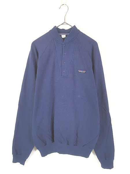 古着 80s USA製 Patagonia ワンポイント ソリッド ヘンリーネック