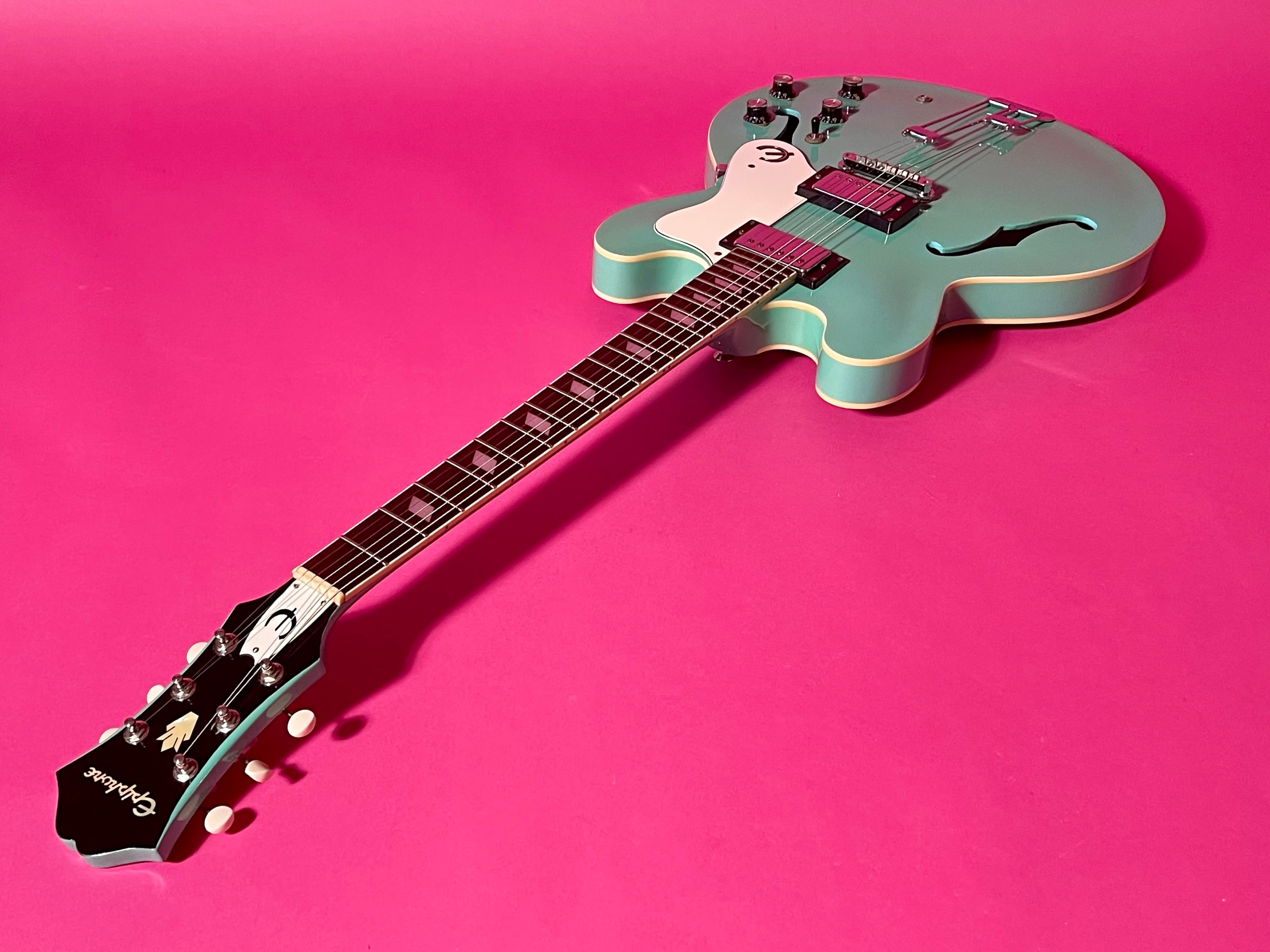 1998 Epiphone Riviera Rare Turquoise with Frequensator Split