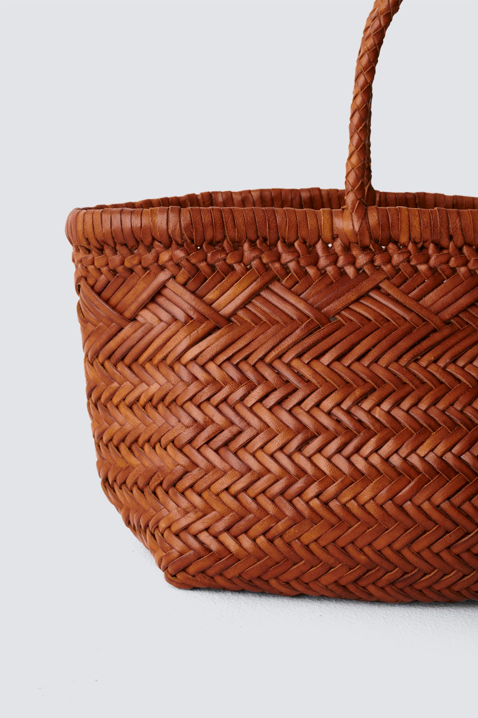 Dragon Diffusion - Triple Jump Small 6 lines Tan Woven Leather Bag