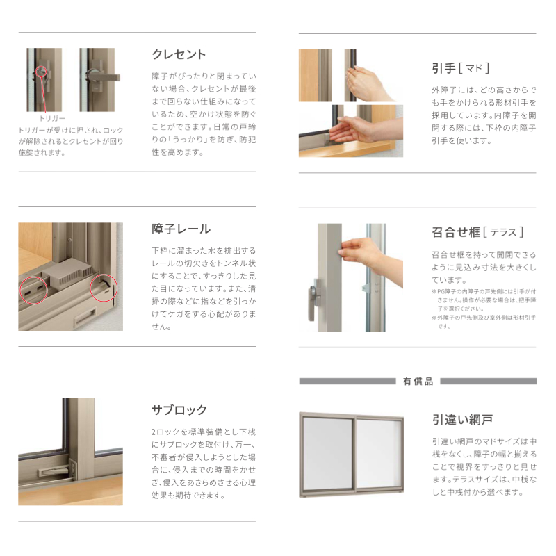 引き違い窓 18322 サーモスA W1870×H2230mm テラスサイズ 複層ガラス