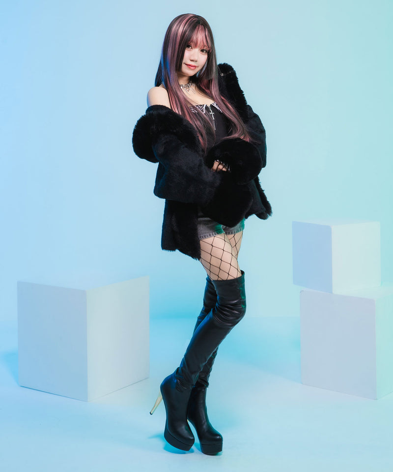 2buy20%OFFクーポン対象】12cmヒールGALニーハイブーツ – レディース