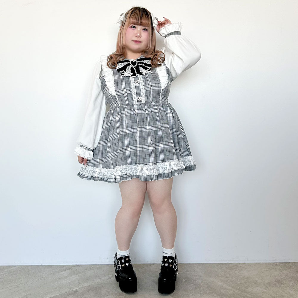 バラレースパールリボンハートビジューワンピース – レディース