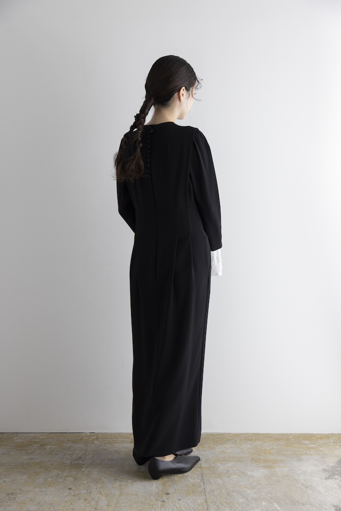 Mame Kurogouchi（3泊4日） Back Satin Crepe Georgette Embroidered