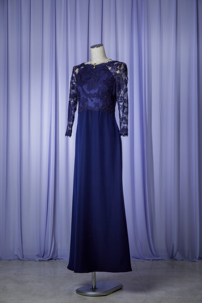 TADASHI SHOJI ネイビーフラワーロングドレス | 結婚式・パーティー