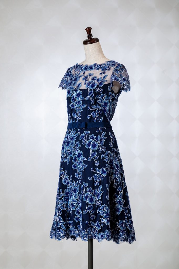 TADASHISHOJI タダシショージ ブルーバイオレットフレアドレス | 結婚