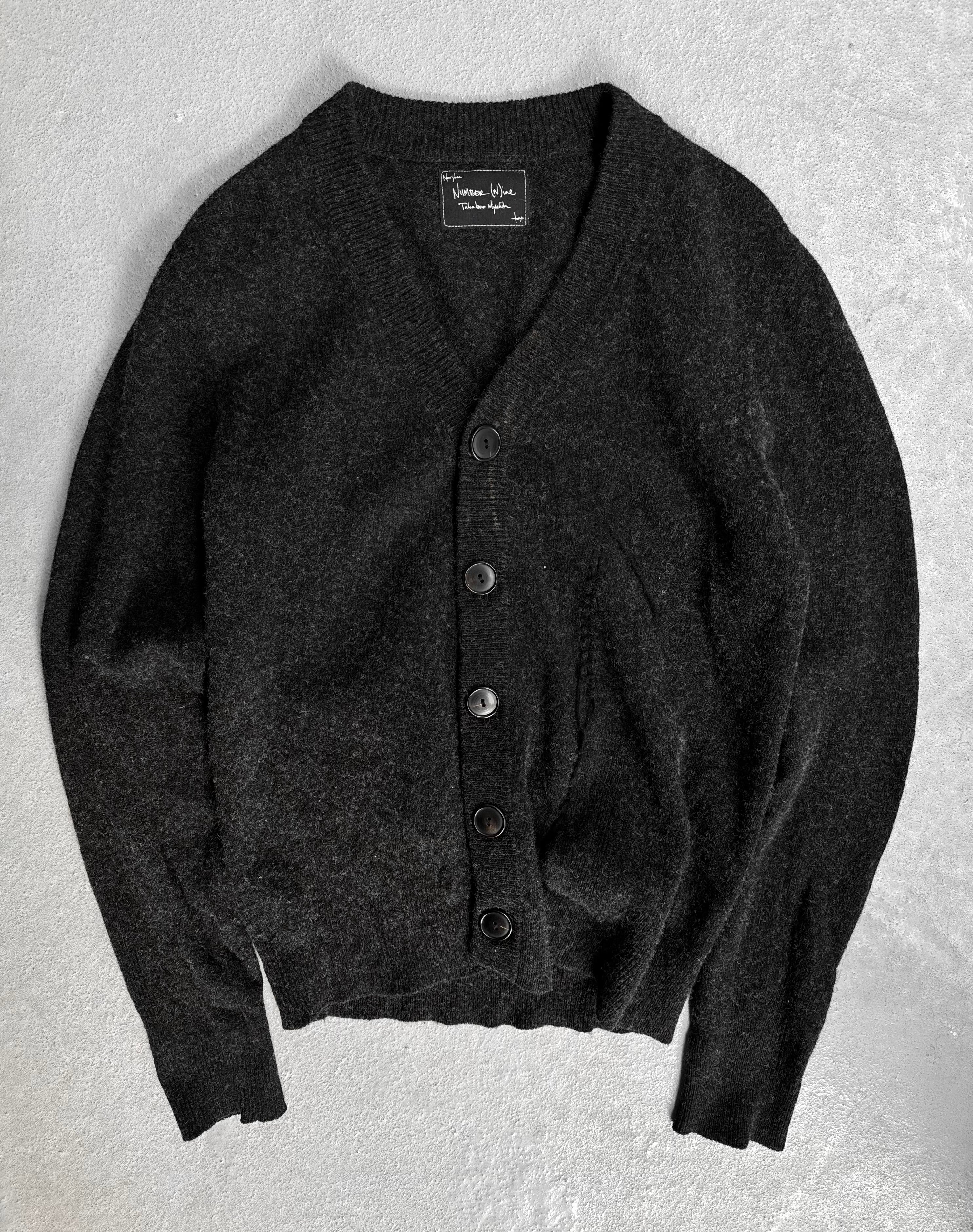 Number (N)ine AW06 “NOIR” Wool Knitted Cardigan – DRIEW