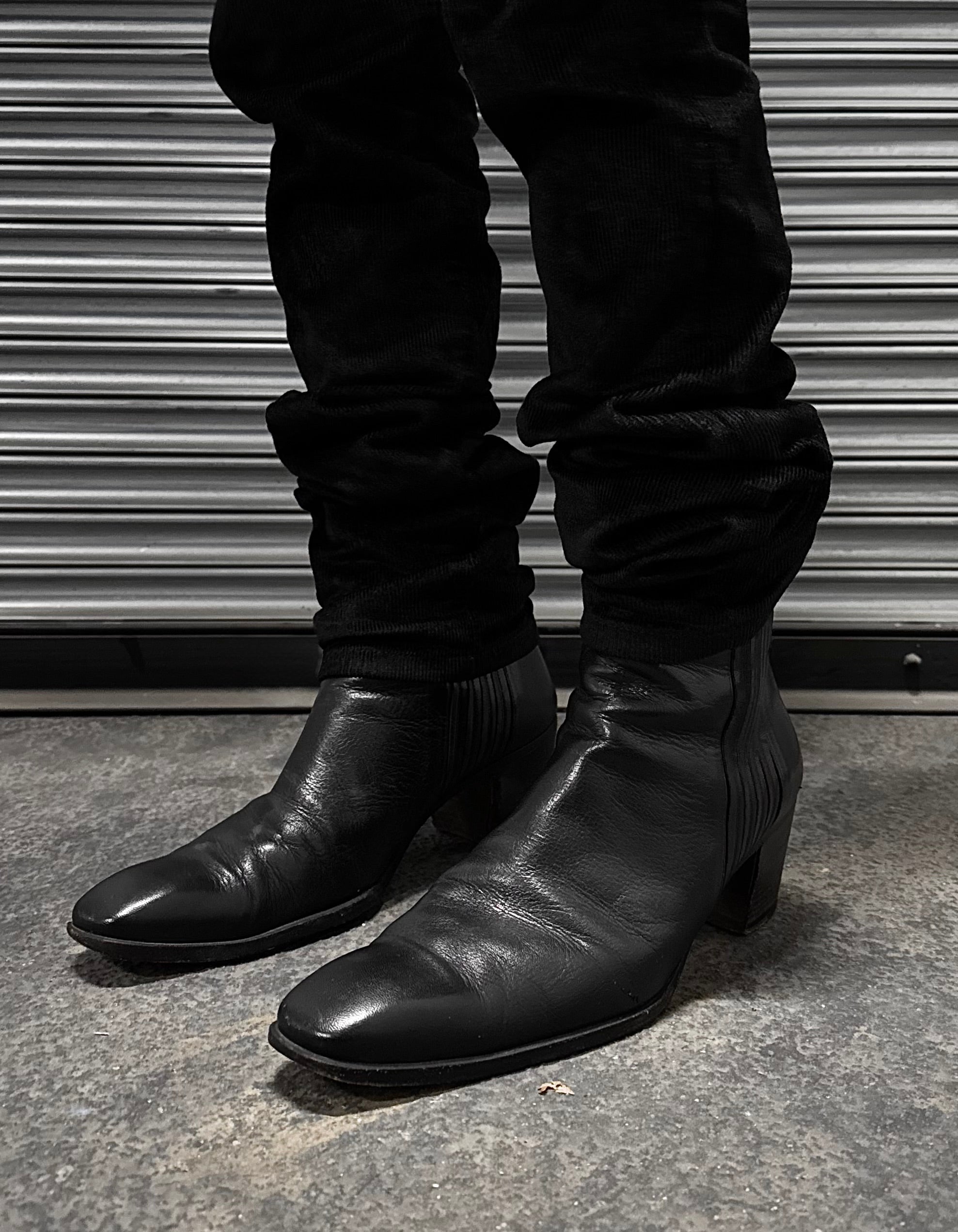 YSL Rive Gauche SS04 by Tom Ford 40mm Heel 'Johnny' Leather Boots