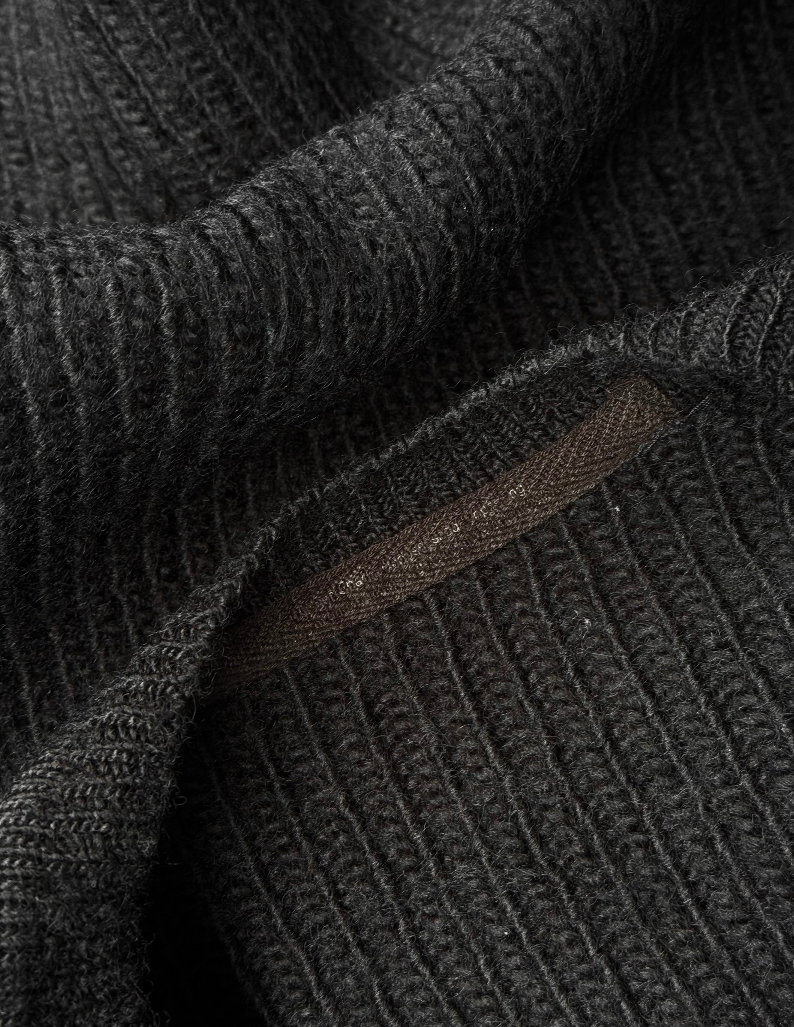 Julius_7 AW18-19 “ISDN;” Distressed Roving Wool Knit Sweater – DRIEW