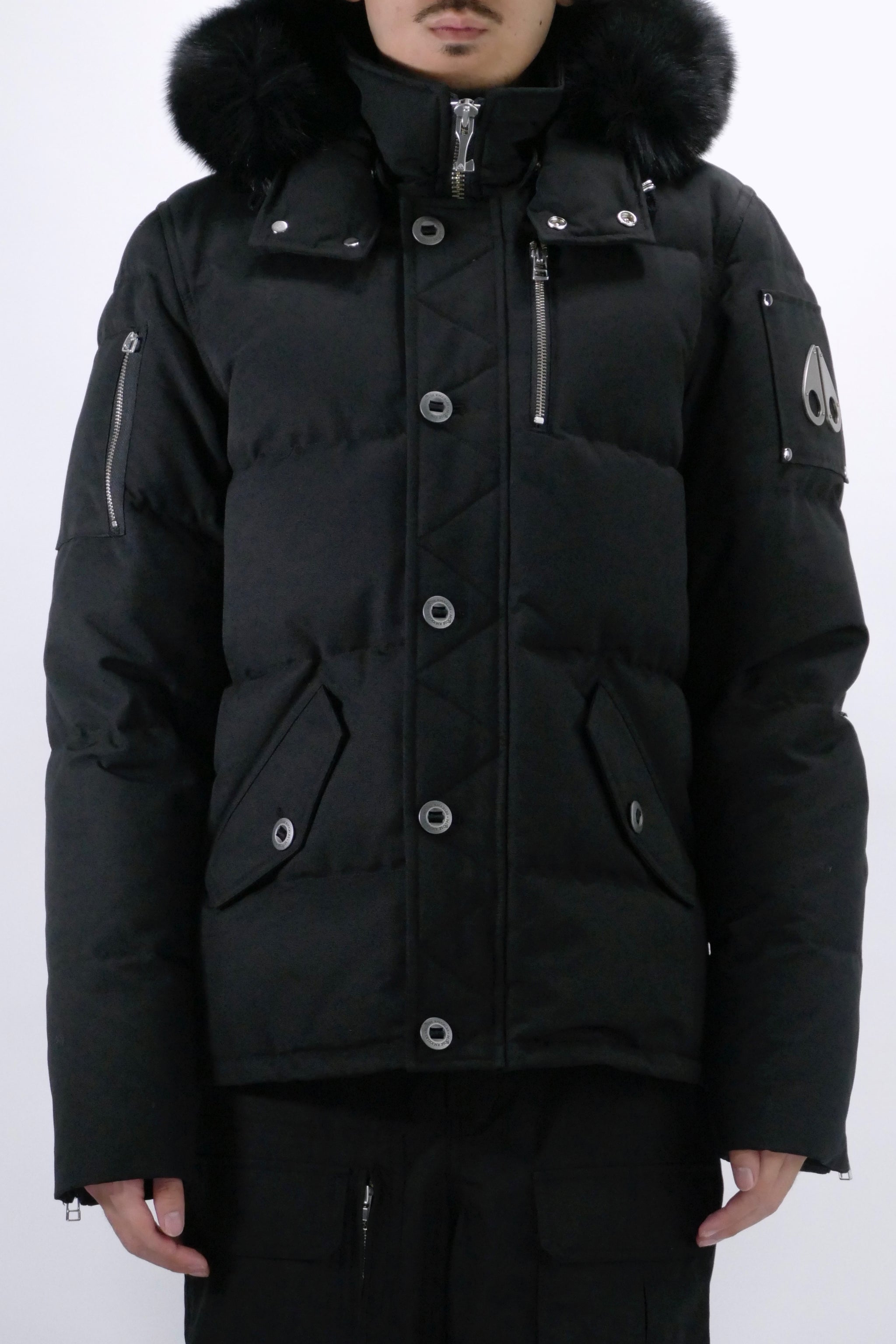 Moose Knuckles Mens Down *Parka 3Q - Black/Black - Due West