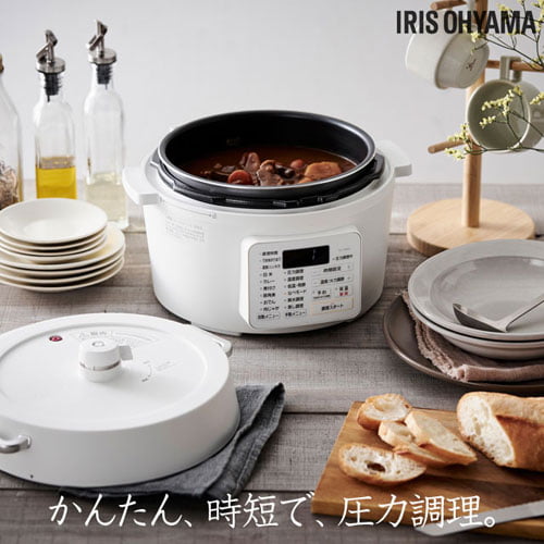 アイリスオーヤマ 電気圧力鍋 4.0L ホワイト PC-MA4-W: OA機器・電池