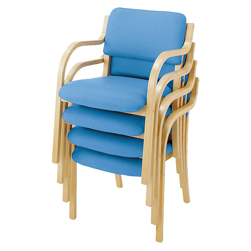 弘益 木製スタッキングチェア ピンク 2脚セット DC-530P（PK）ピンク