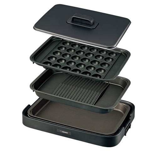 象印マホービン ホットプレート やきやき 3枚プレート 深型 ブラック