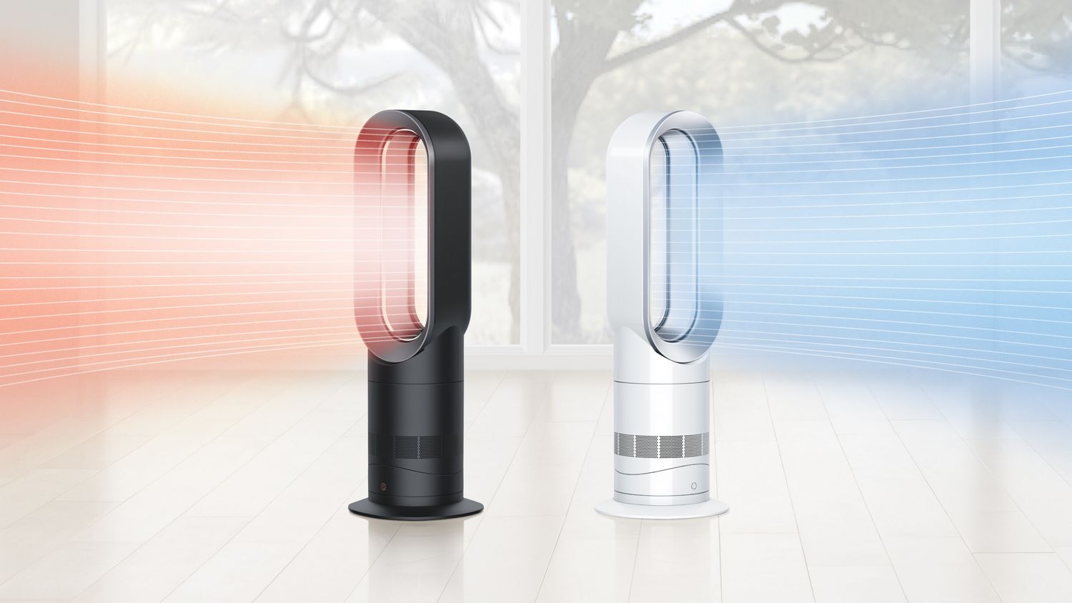 Dyson Hot+Cool™ Jet Focus AM09 fan heater (Black/Iron) | Black and