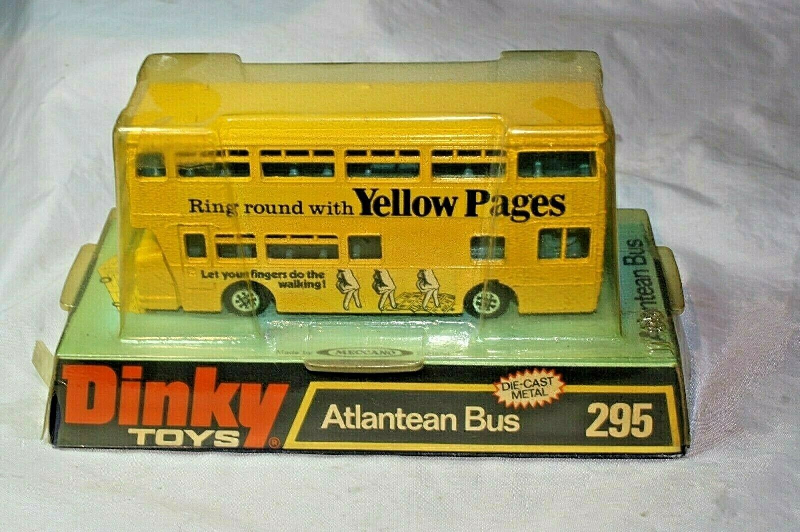 Dinky 295 Atlantean City Bus Yellow pages Livery, Mint in Original