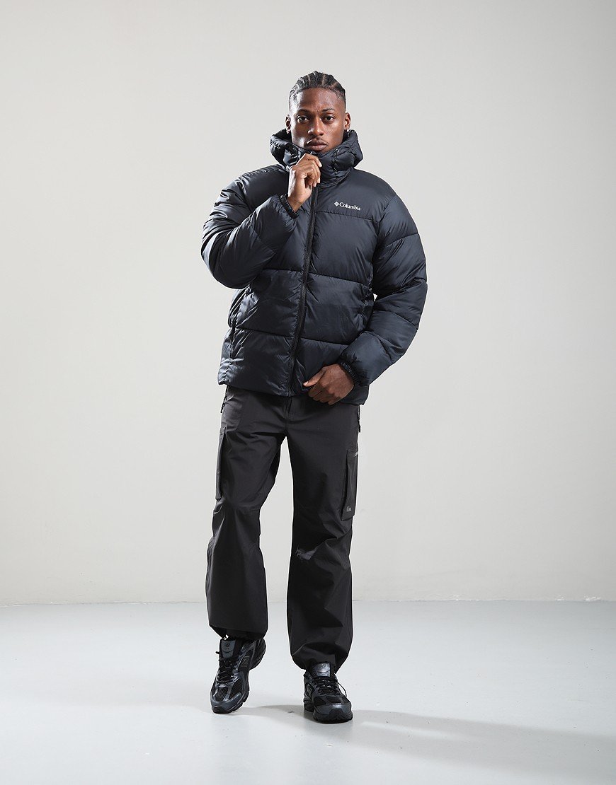 Columbia Puffect II Hooded Puffer Jacket Black - Terraces Menswear
