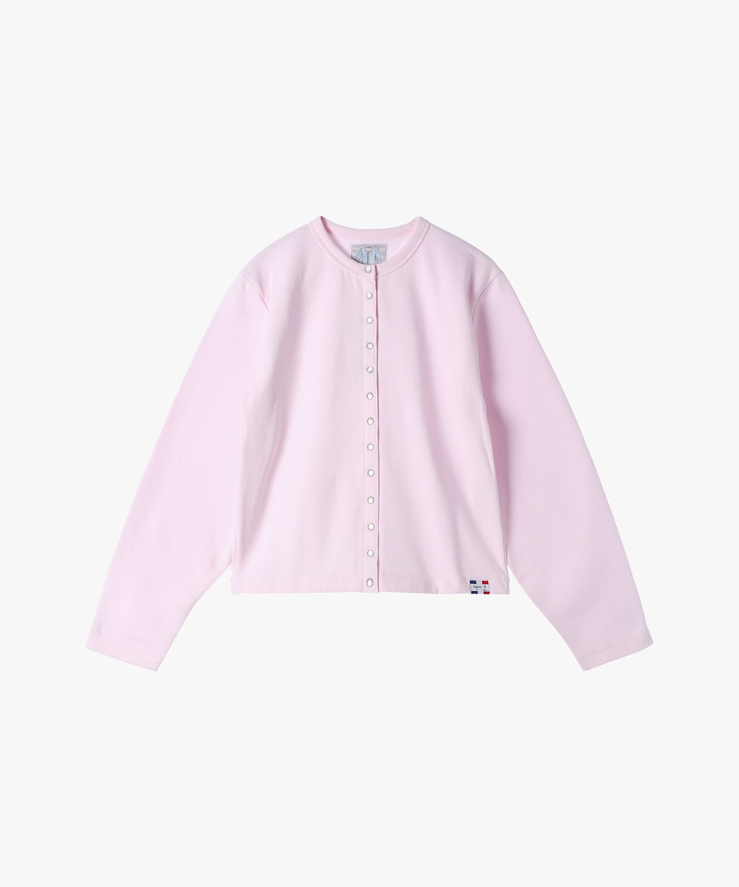 オーガニックコットン メルトン 長袖 カーディガンプレッション 