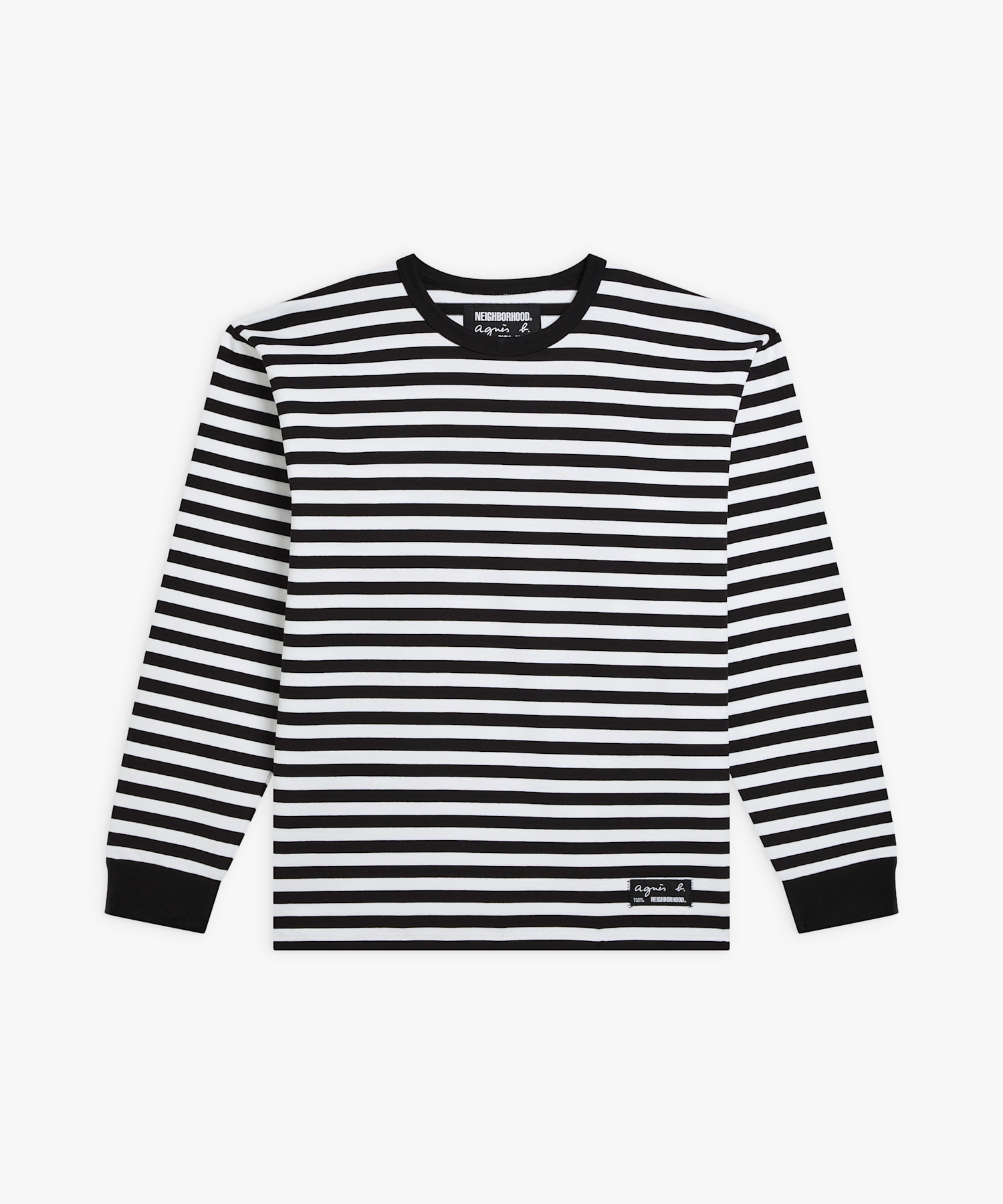 agnes b. x NH ボーダークルーネック 長袖Tシャツ ｜agnès b. HOMME