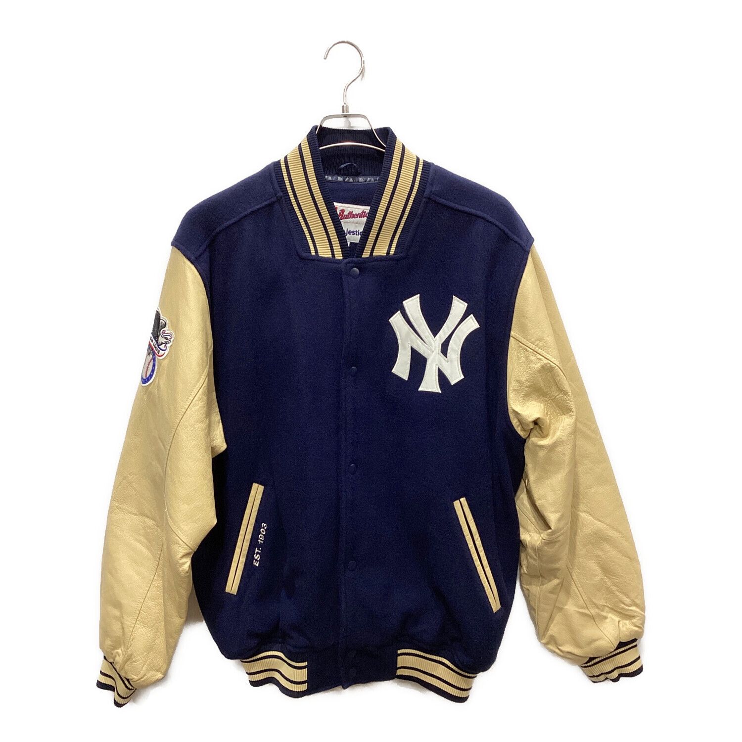 ニューヨーク・ヤンキース 応援グッズ Lサイズ ネイビー×ベージュ