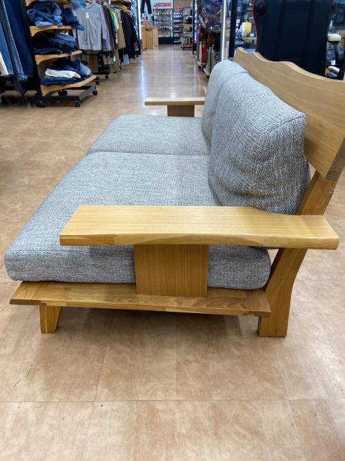 ニトリ 3人掛けソファー 94 グレー×ナチュラル アカツキNA｜トレファク