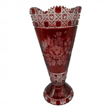 ボヘミアガラス花瓶 ブルー 金縁 □本体のみ｜トレファクONLINE