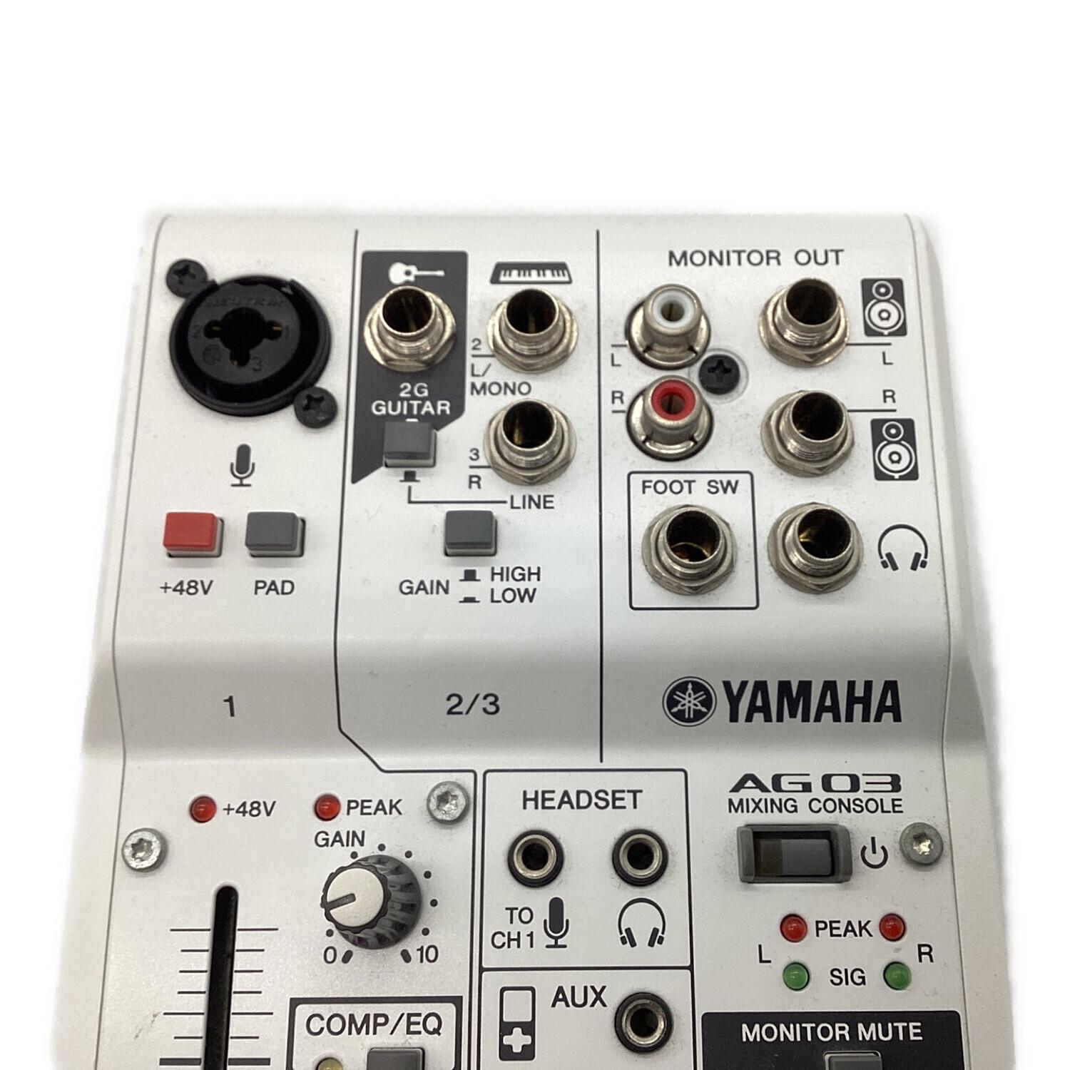 YAMAHA (ヤマハ) ライブストリーミングミキサー 通電確認のみ AG03