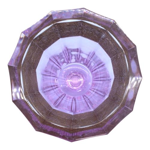 Moser (モーゼル) 花瓶 フラワベース 金彩人模様 パープル｜トレファク