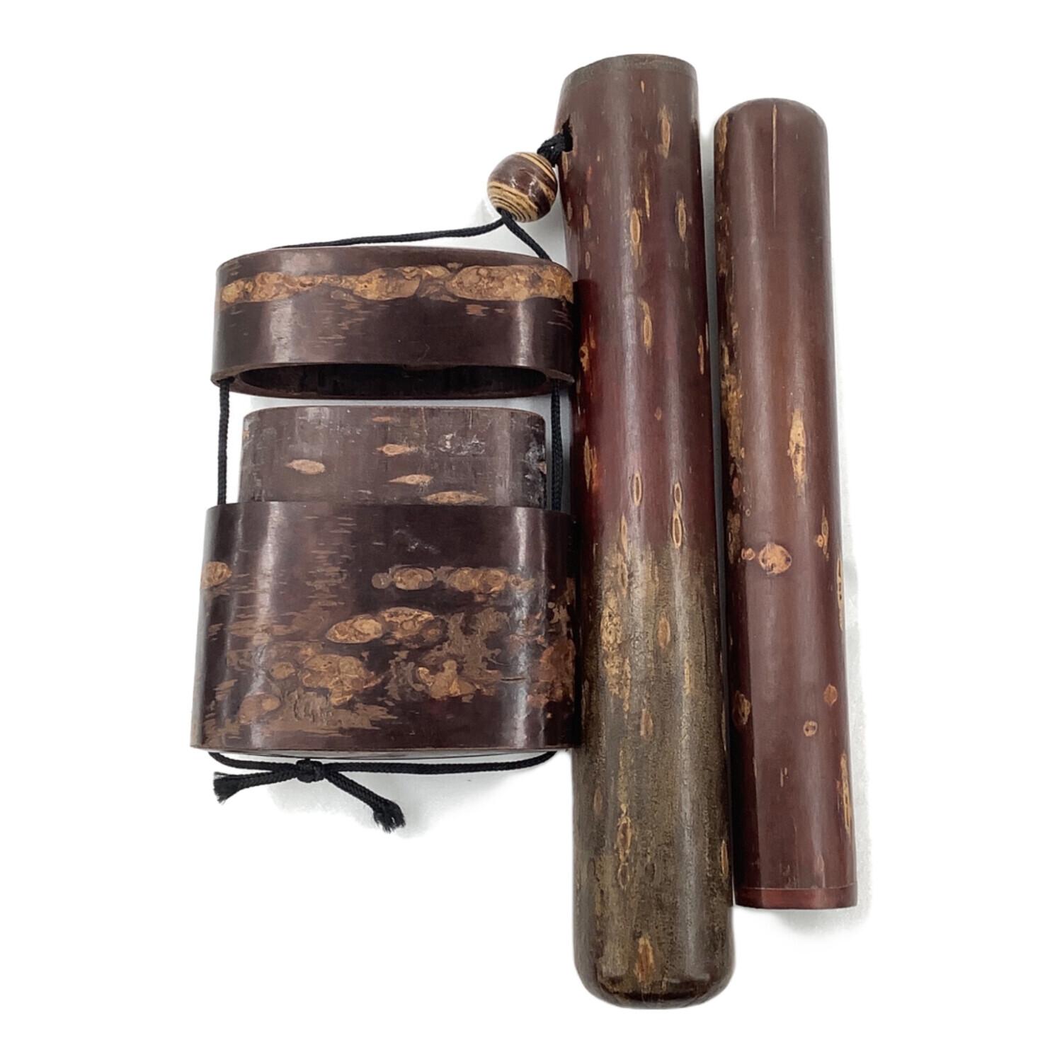 桜皮細工 (オウヒザイク) 総樺 煙管具 キセル 煙草入 時代物 クラック