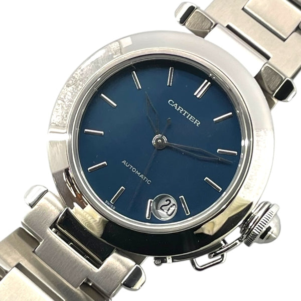 カルティエ Cartier パシャC W31014M7 ネイビー SS 自動巻き ユニ