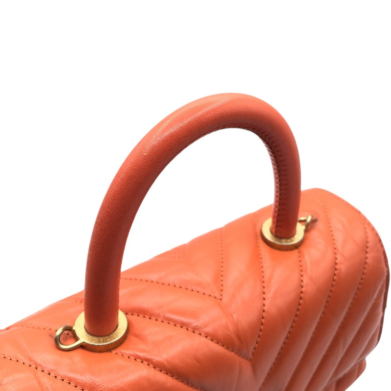 シャネル CHANEL ココハンドルXS A92990 オレンジ・ゴールド金具 V