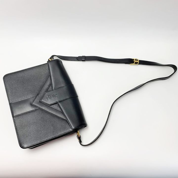 Yves Saint Laurent イブサンローラン YSLロゴ カサンドラ ブラック
