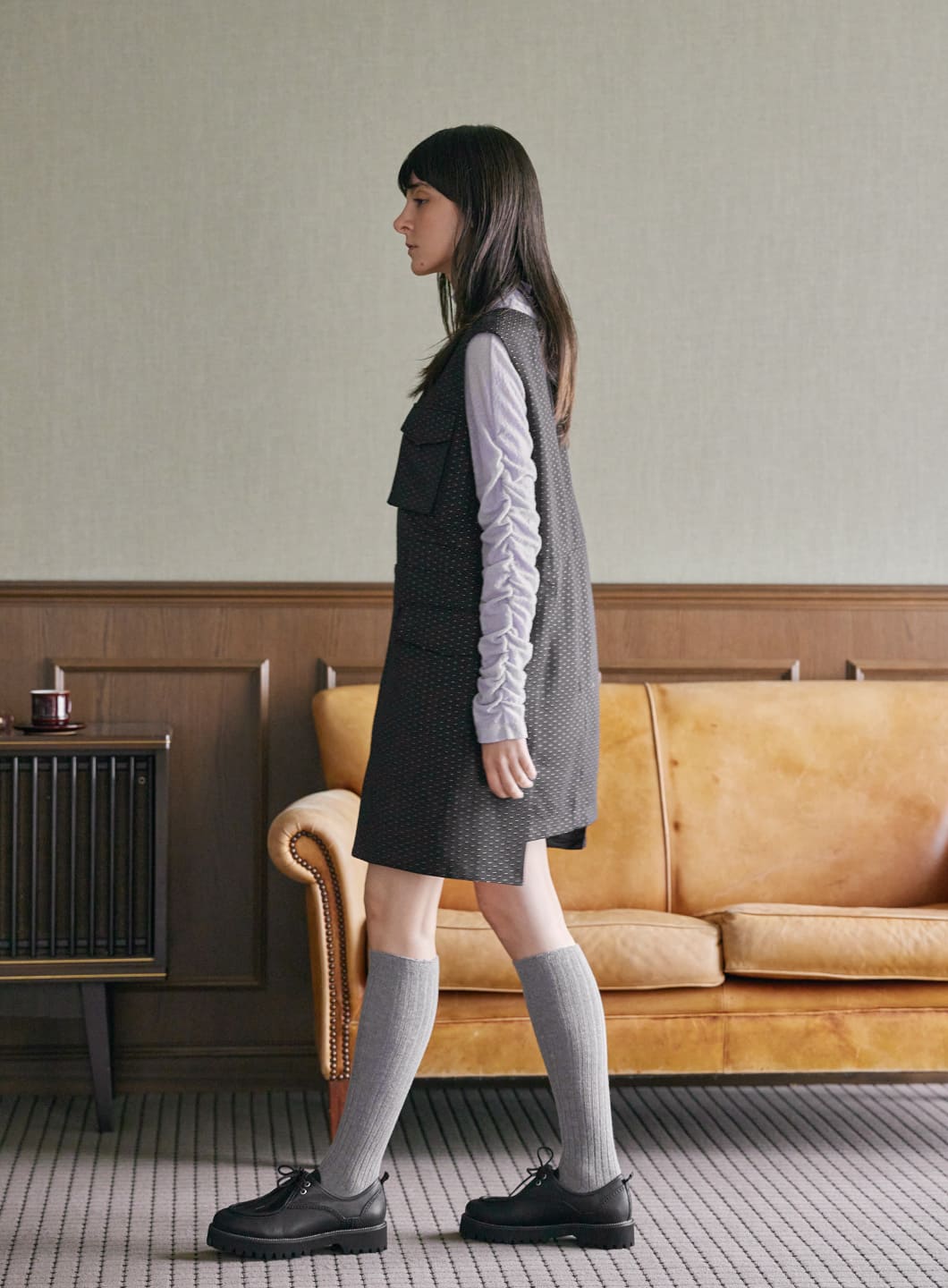 COEL Online Storeドットジャガードミニワンピース(36 アイボリー