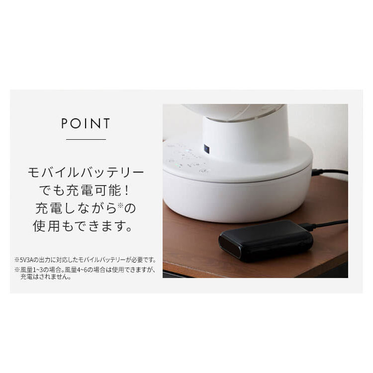 サーキュレーターアイ DC 20畳 コードレス PCF-SD15CH-W ホワイト