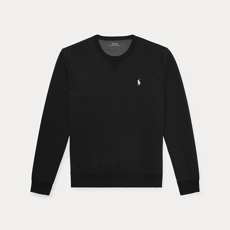 POLO RALPH LAUREN]ダブルニット スウェットシャツ ブラック S(S